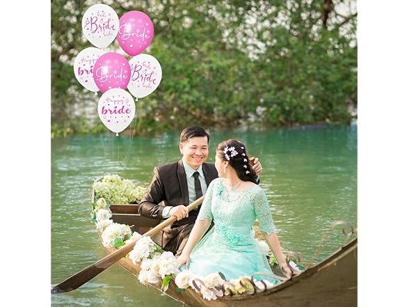 White Pink Bride Balloons - 30PCS
