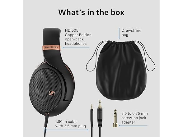 (NEW) Sennheiser HD 505 Wired Open-Back Audiophile Headphones