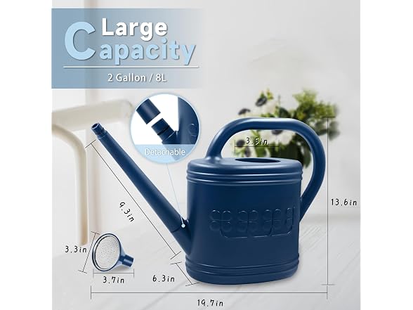 Giftsfaloy 2-Gallon Garden Watering Can