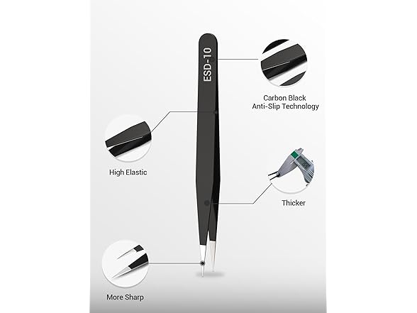 JASTIND 6-Pieces Tweezers