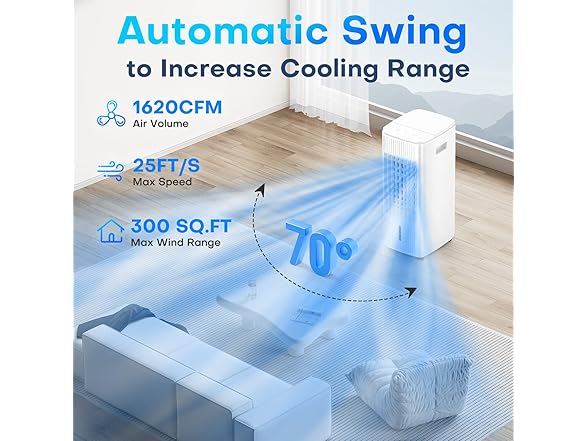MYICY 3-IN-1 Windowless Air Conditioner w/Double Tanks