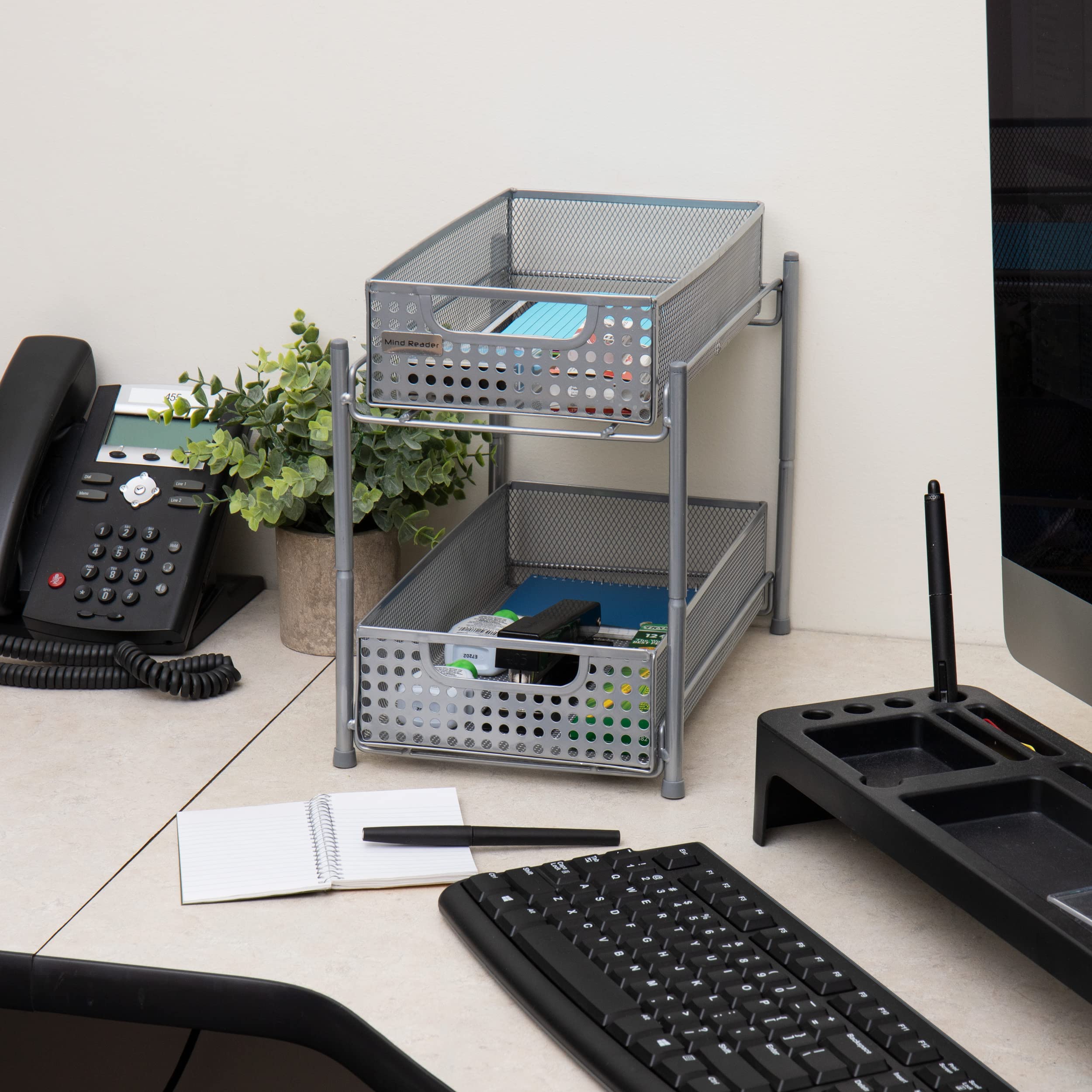 Mind Reader 2-Tier Mesh Storage Basket - Gallery 22