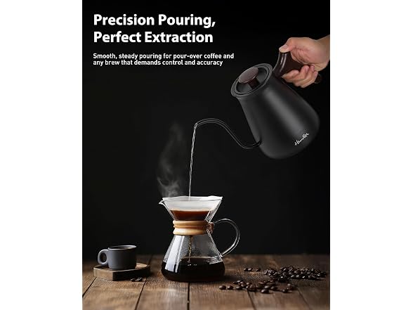 Harriet Black Gooseneck Electric Kettle