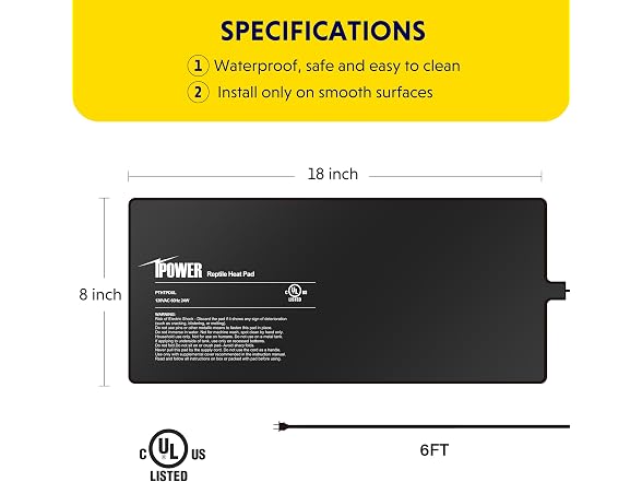 iPower iPower 8x18 Inch Reptile Heating Pad