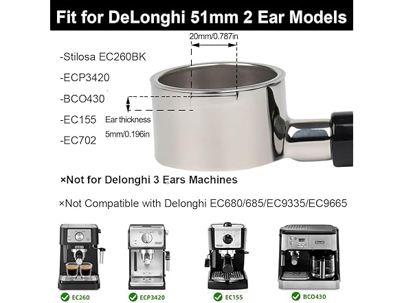 CAPFEI 51mm Bottomless Portafilter