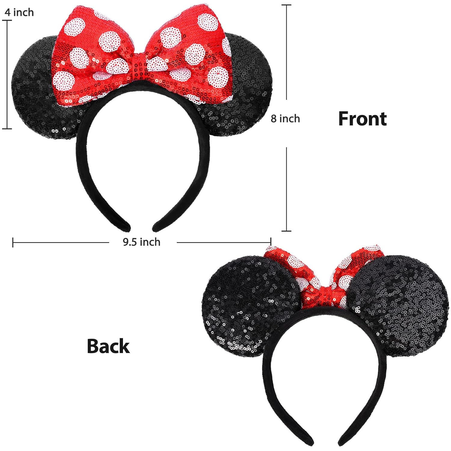 Mouse Sequin Ears Headband 2 Pack - Gallery 4