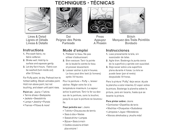 Tulip Puffy Paint: 3-D Fashion Paint 6Pk