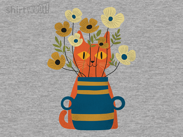 Cat Behind the Flowerpot