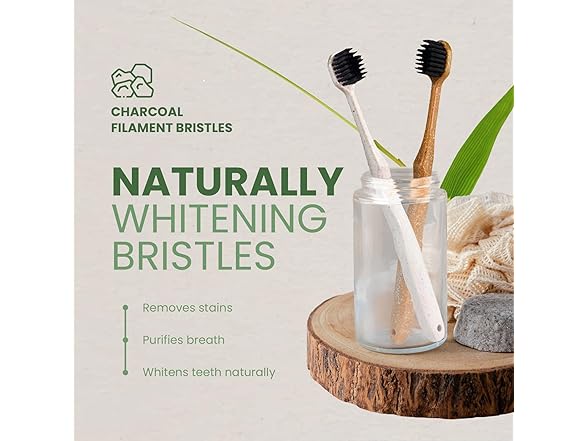 6PK Pursonic Wide Brush Head Charcoal Toothbrush