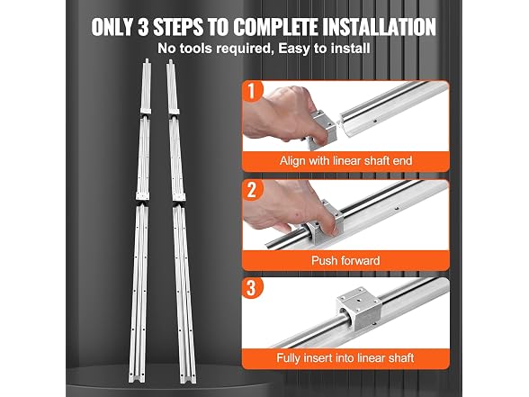 Linear Guide Rail Set, SBR16 2000mm, 2 PCS 78.7 in/2000 mm