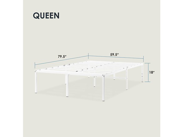 Best Price Mattress 18" Metal Platform Bed Frame, Queen