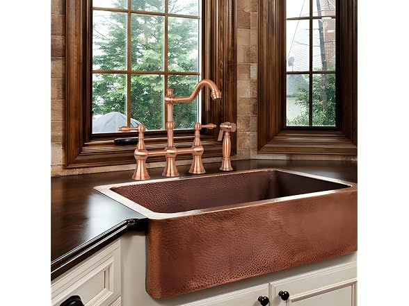 Akicon Copper 8-3/8 Inch High Arc Two-Handles Brid