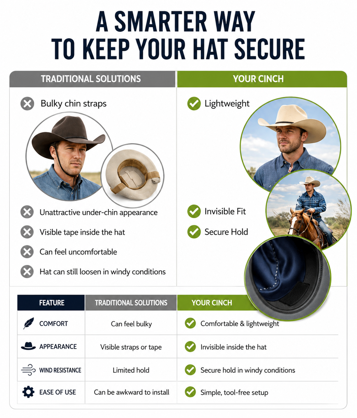 Cowboy Hat Cinch Anti-Slip - Gallery 8