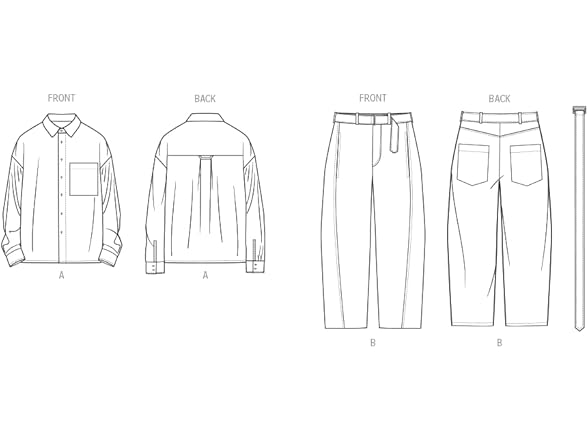 Know Me Men's Shirt and Jeans Sewing Pattern