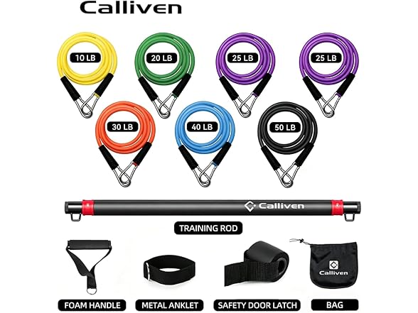 Portable Home Gym Resistance Bands & Bar