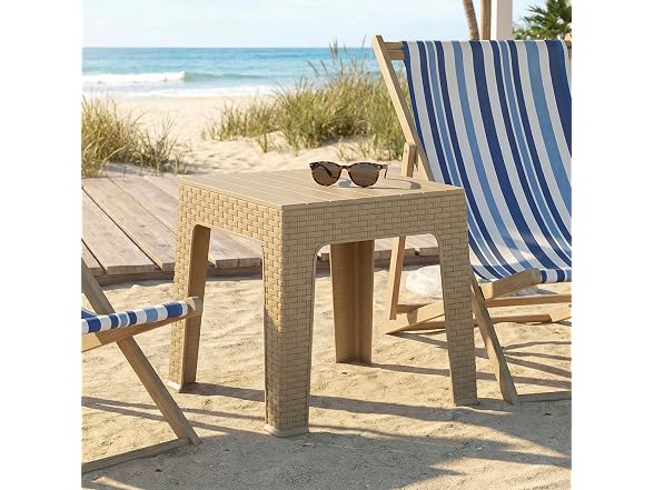 Sunnydaze Decor SUP-438 18 Beige Side Table Beige - Gallery 8