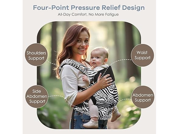 Safotad Baby Carrier with Lumbar Support
