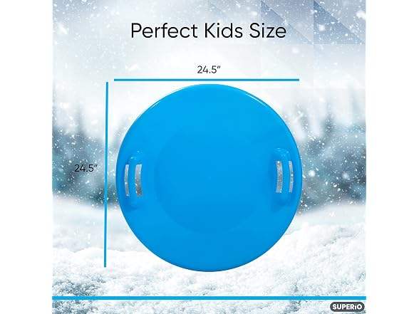 Superio Round Snow Saucer Sled- 24" 12 Pack