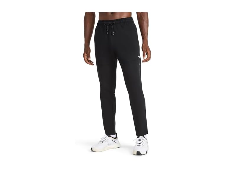 Reebok Men’s Artillery Oblong Pant, Standard Fit, 31” Inseam, Midweight Cotton-Poly Fleece Fabric, Black, Medium
