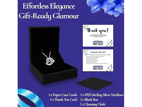 DUAL Sapphire Heart Birthstone Necklace