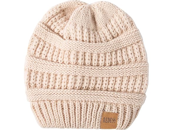 Redess (OS) Slouchy Beanie Hat Cap A3 Beige