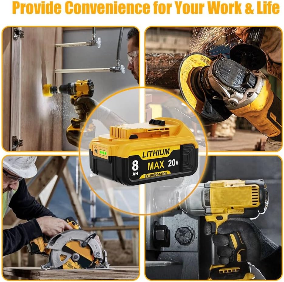 Simple Plus+ 20V 8.0Ah Replacement Battery for DEWALT - Gallery 10