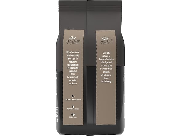 1PK Lavazza Espresso Whole Bean Coffee, Medium Roast