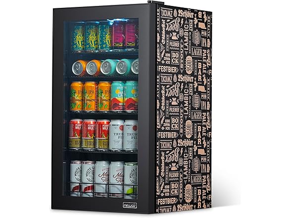 Newair Freestanding Beverage Beer Design Fridge - 126 Cans