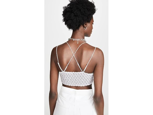 Free People Women (L) Adella Bralette Light Grey