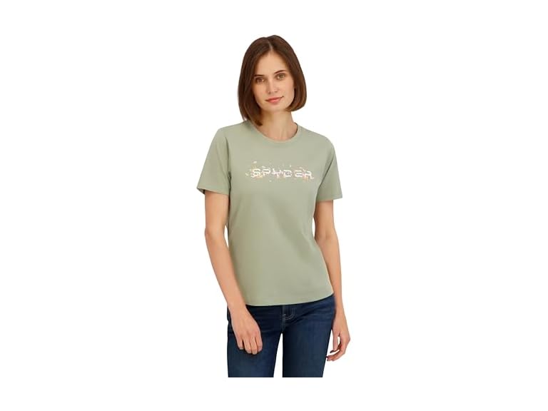 Spyder Womens Floral Wordmark Logo Graphic SS Tee - Gallery 6