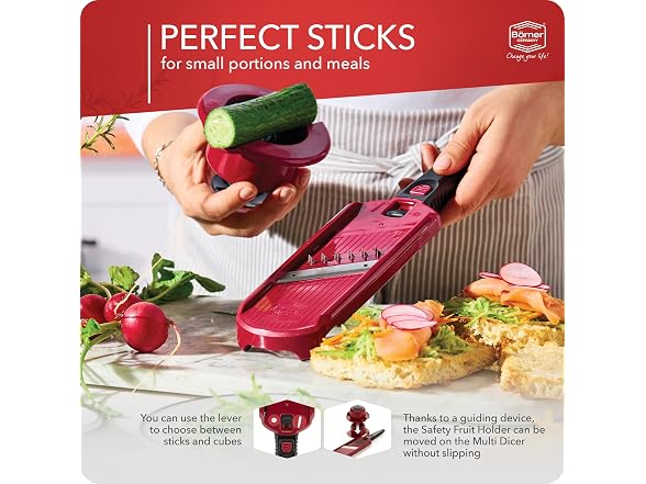 Borner by Reston Lloyd Muli Dicer/Julienne Hand Held Vegetable Slicer