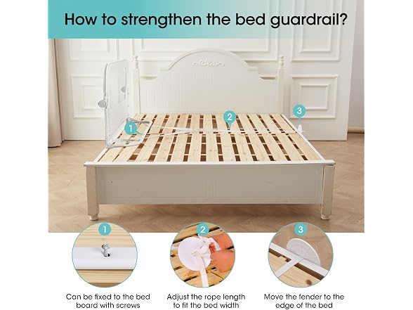 NUTIKAS 59in Baby Bed Rail Guard Toddler