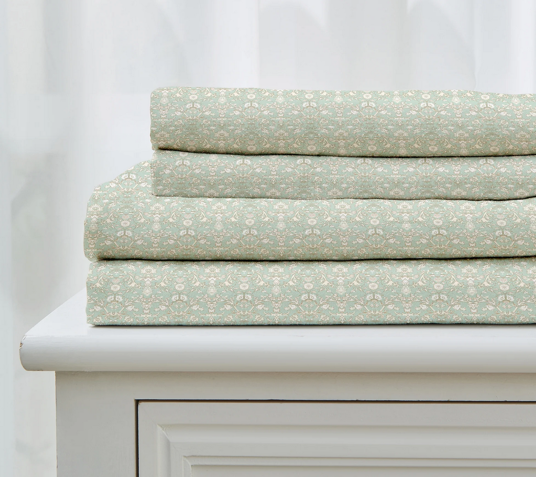 Patina Vie Printed Microfiber Sheet Set - Gallery 17