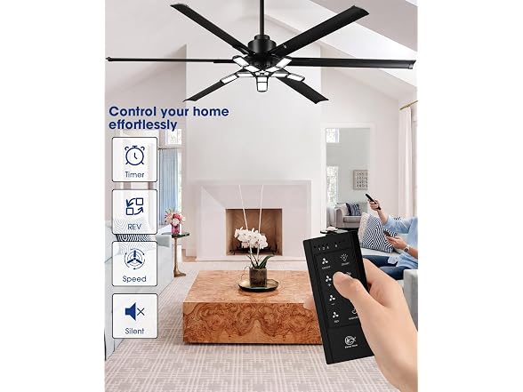 Parrot Uncle 72 Inch Industrial Ceiling Fan