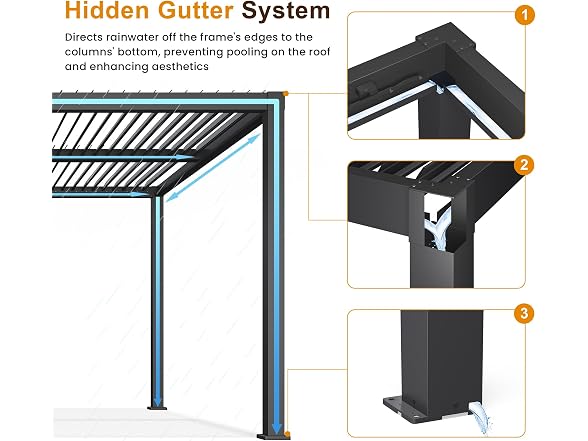 FansaFurn Louvered Pergola 12'x16'