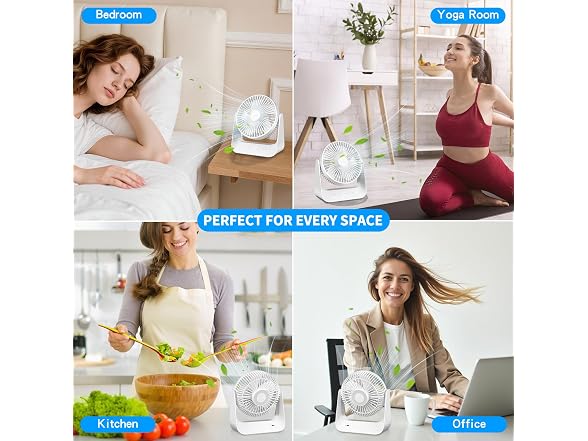 5000mAh 6-inch Desktop Fan for Home