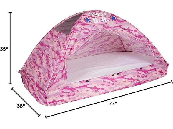 Pacific Play Tents 19781 Kids Pink Camo Bed Tent Playhouse