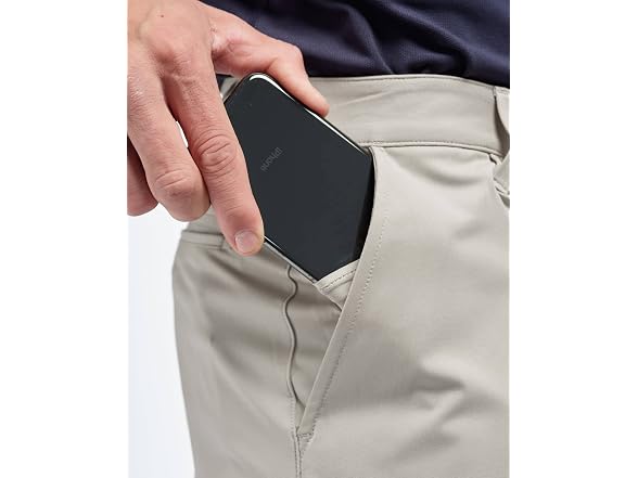 Rhone Men's Slim Commuter Pants, Khaki,