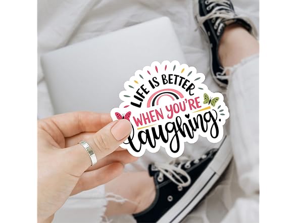 3pc Life is Better Laughing Sticker