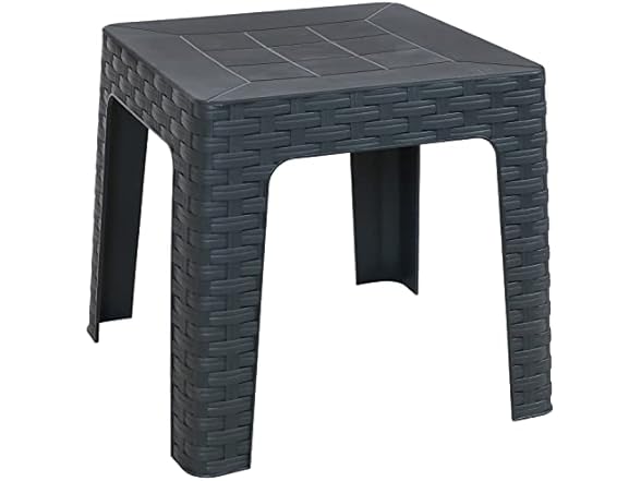 Sunnydaze Decor RBW-075 18in Gray Side Table Grey