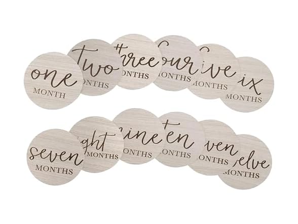 Little Pear Wooden Milestone Photo Cards