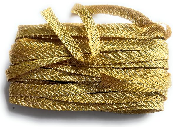 3/8'' -(10mm) / Metallic Gold Braid -Gold