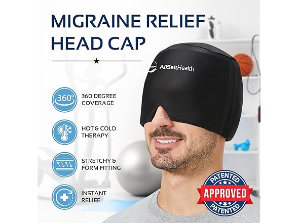 Migraine Relief Cap Ice Head Wrap Headac