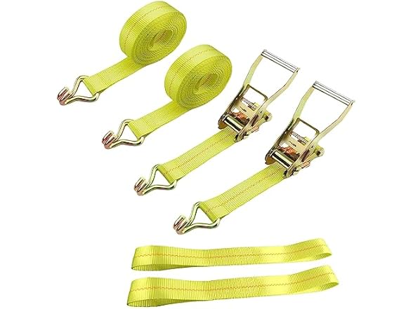 GXTOOL Ratchet Tie Down Strap - 2 Pack 2" x 17'