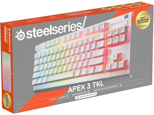 SteelSeries Apex 3 TKL White RGB Gaming