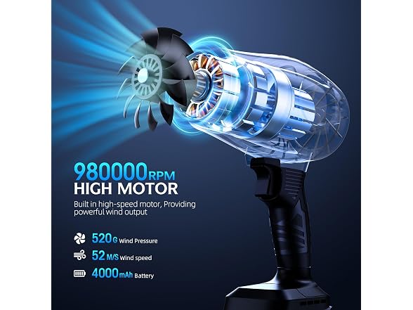 980,000 RPM Cordless Leaf Blower - 21V