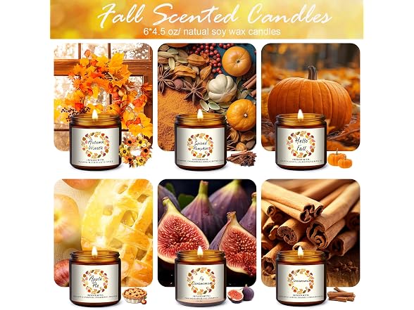 keliperry Fall Scented Candles Set