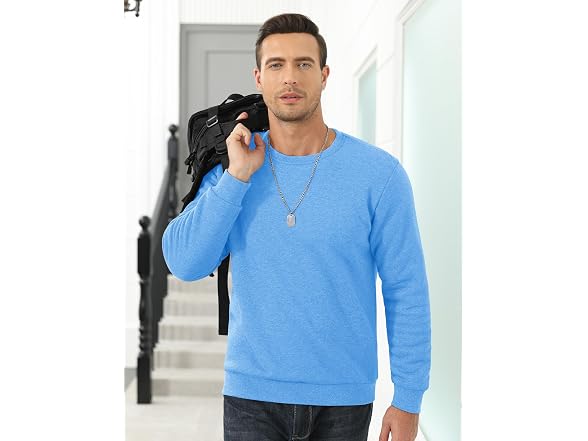 Faskunoie Men (M) Sherpa Lined Pullover Sweatshirt