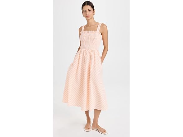 English Factory Women (XS) Smocked Midi Dress