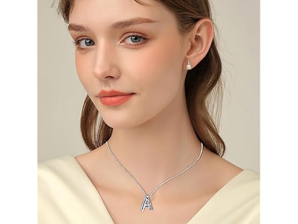 LLYONE Balloon Initial Necklaces